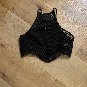 Windsor Black Knit Crop Top